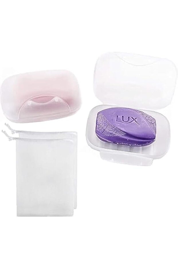 Soap Box Holder, Soap Dish Soap Savers Case Container for Bathroom Camping Gym (Clear)