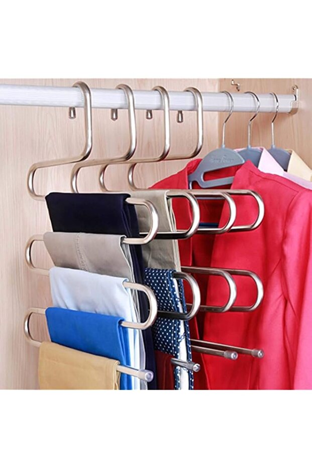 5 Layers S Shape Clothes Hangers, One Size