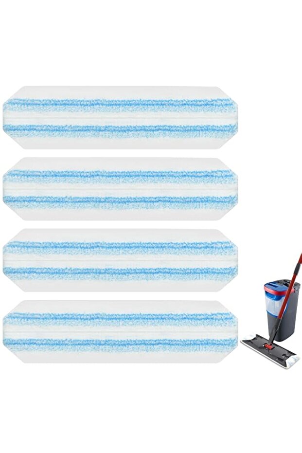 4 Pack Mop Pads Replacement for O Cedar H2prO Flat Mop – Microfiber Refill Heads, Machine Washable & Reusable, Deep Cleaning for Hardwood, Tile, Laminate