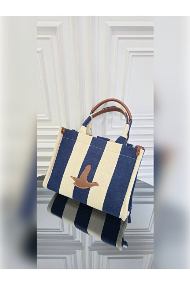 Striped Women's Canvas Bag