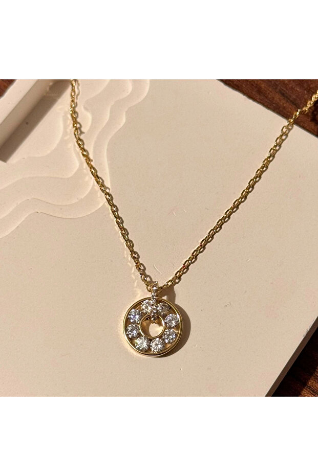 Mini Stone Round Necklace