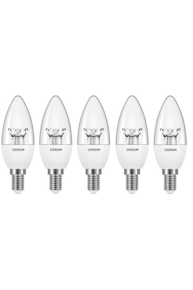Osram Ledvance 4.9 Watt E14 Led Candle Lamp- Dimmable- Screw/Thread Type Lamp/Bulb- Warm White 2700K- Pack of 5