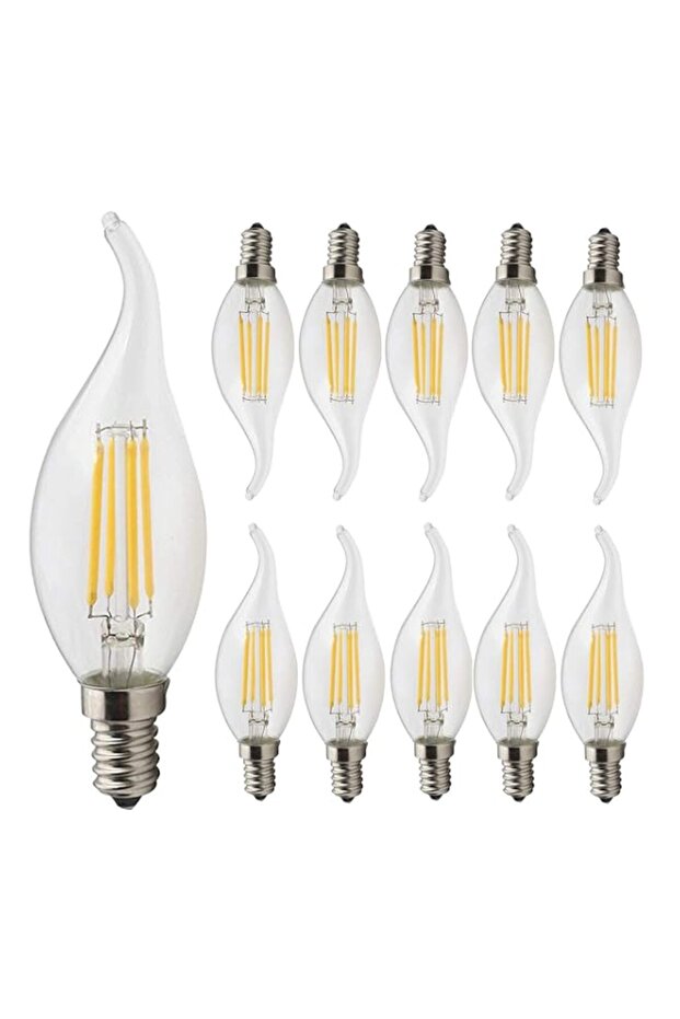 Sister A Led Filament Bulb E14 Candle 4W 220V warm white 10PCS