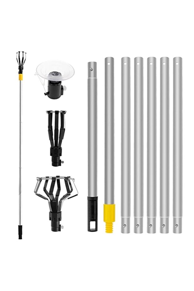 2.6 m Light Bulb Changer for High Ceilings with 1.2-8.5FT Telescopic Extension Pole with Baskets and Suction Cup, High Reach Changer with Pole - Light Bulb Removal Tool