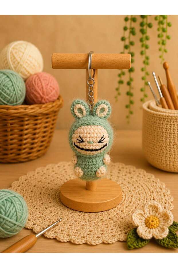Amigurumi Knitted Keychain - Handmade Bag Accessory and Gift Labubu