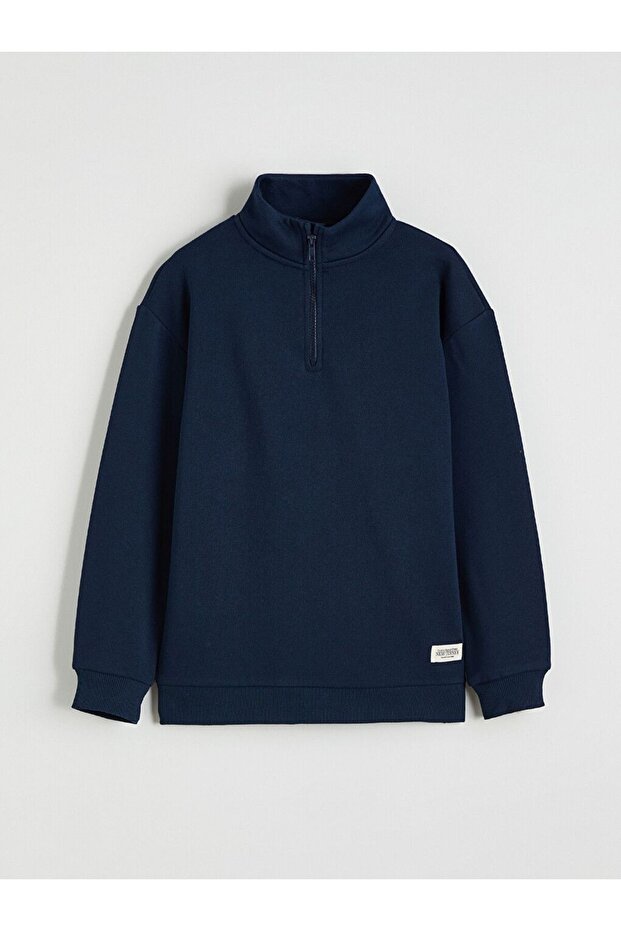 Thick Sweatshirt for Boy with Stand Collar