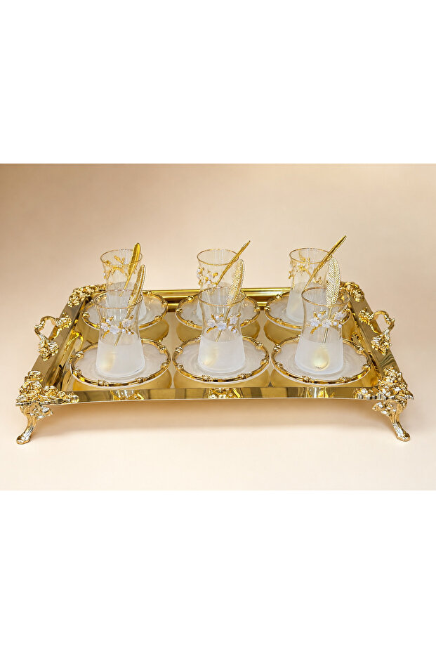 Decorative Tea Cup Set Tea Presentation Set with Tray