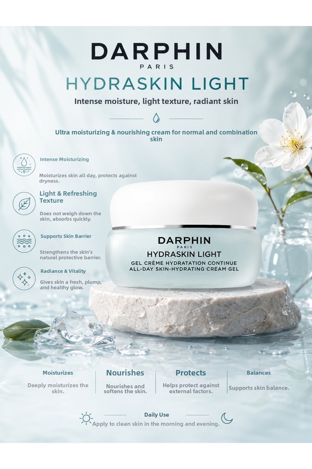 Hydraskin Light Ultra Moisturizing and Intensive Nourishing Cream for Normal and Combination Skin 30ml