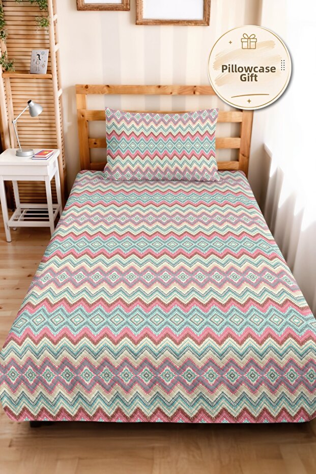 Geometric Bohemian Young Room Single Pique Set - Boho Ethnic 160X220 cm Quilted Bedspread