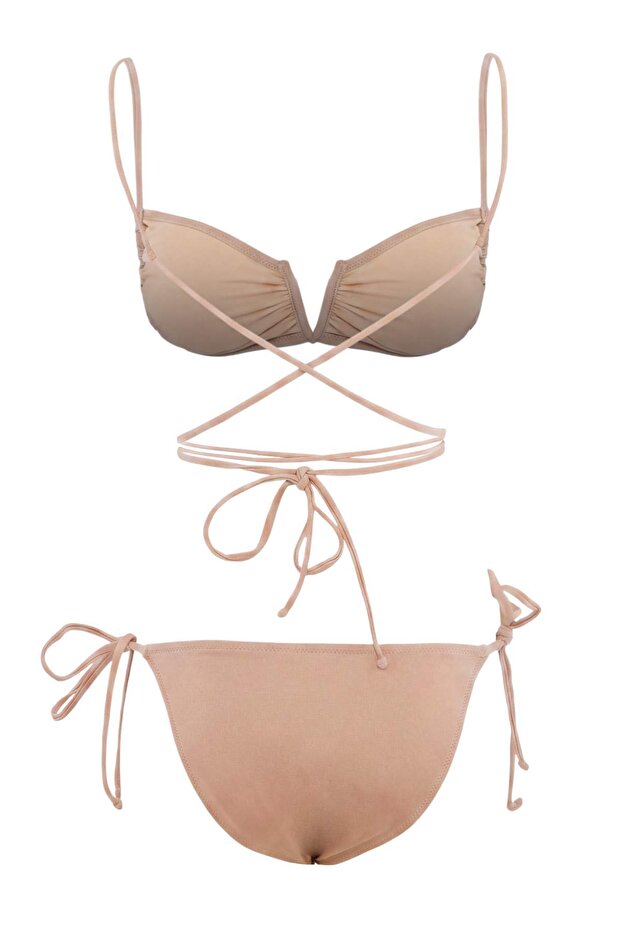 Ten Rengi Straplez Kaplı Klora&Suya Dayanıklı Uzun Ömürlü LYCRA®XTRALIFE Bikini TakımıTBESS26BT00152 - 7