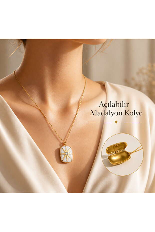 Sun Medallion Necklace - Stainless Steel