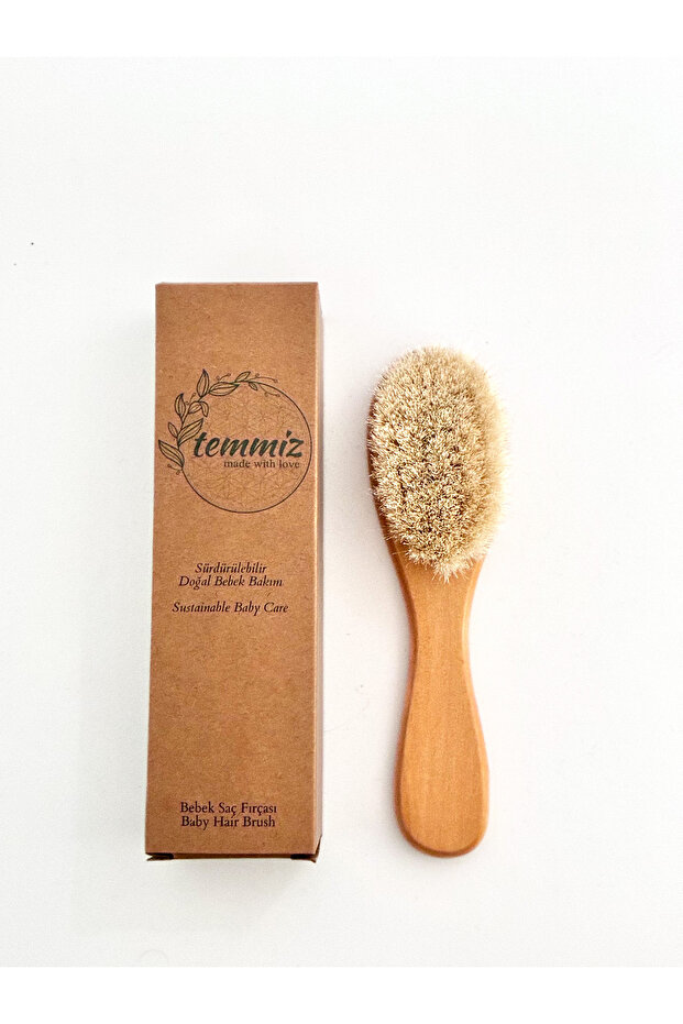 Bamboo Baby Hair Brush with Goat Hair Content