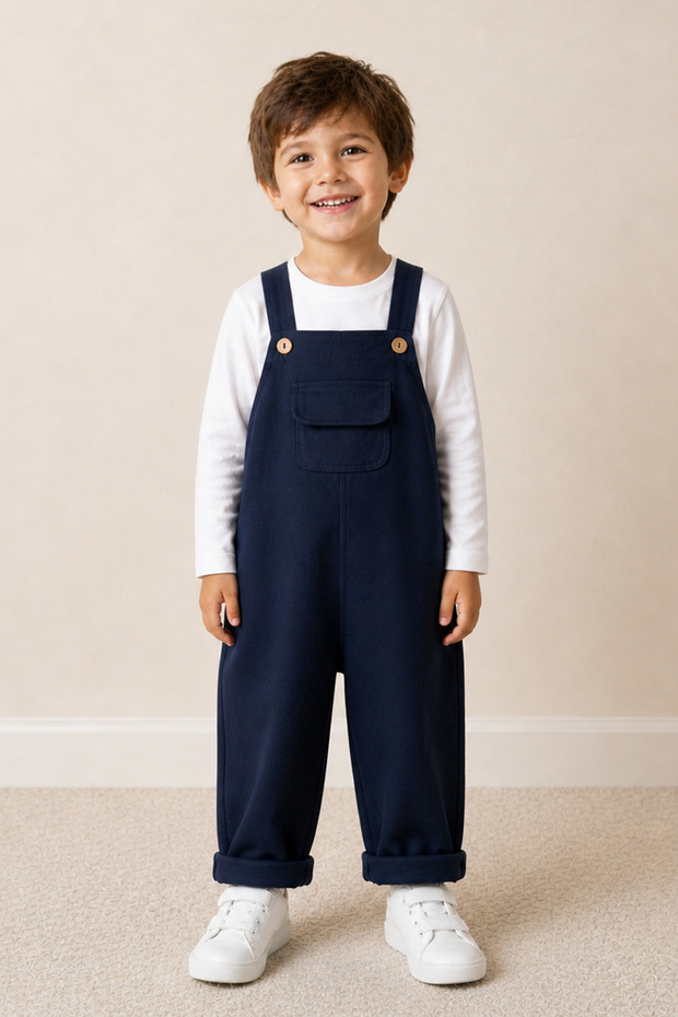 Boy's Cotton Gabardine Salopet Trousers