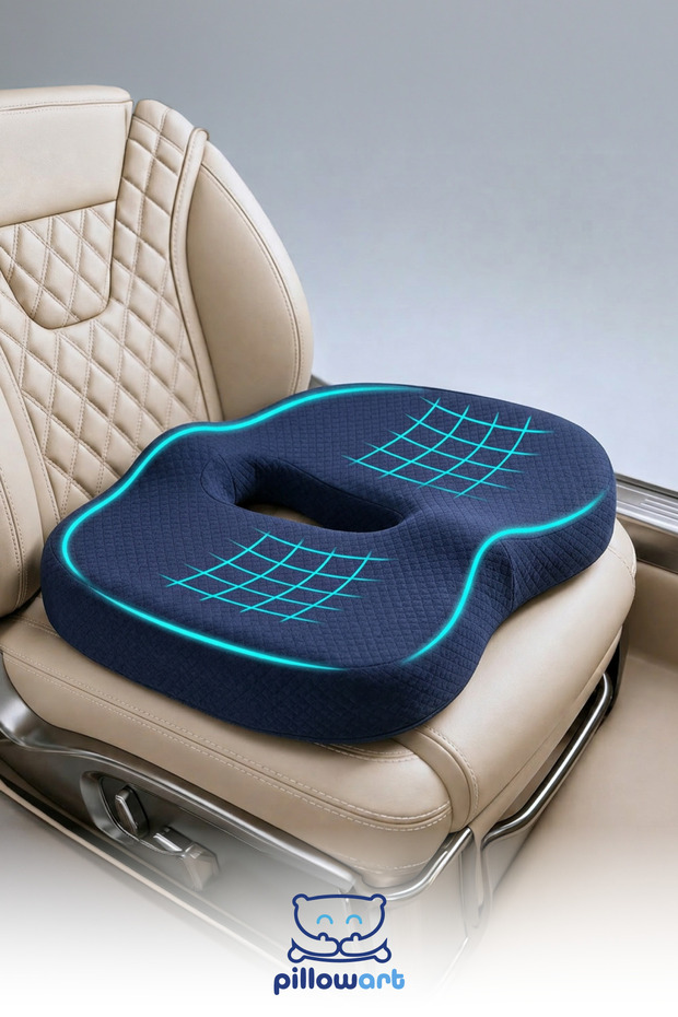 Orthopedic Seat Booster Ergonomic Cushion – Sciatica Pain Relief