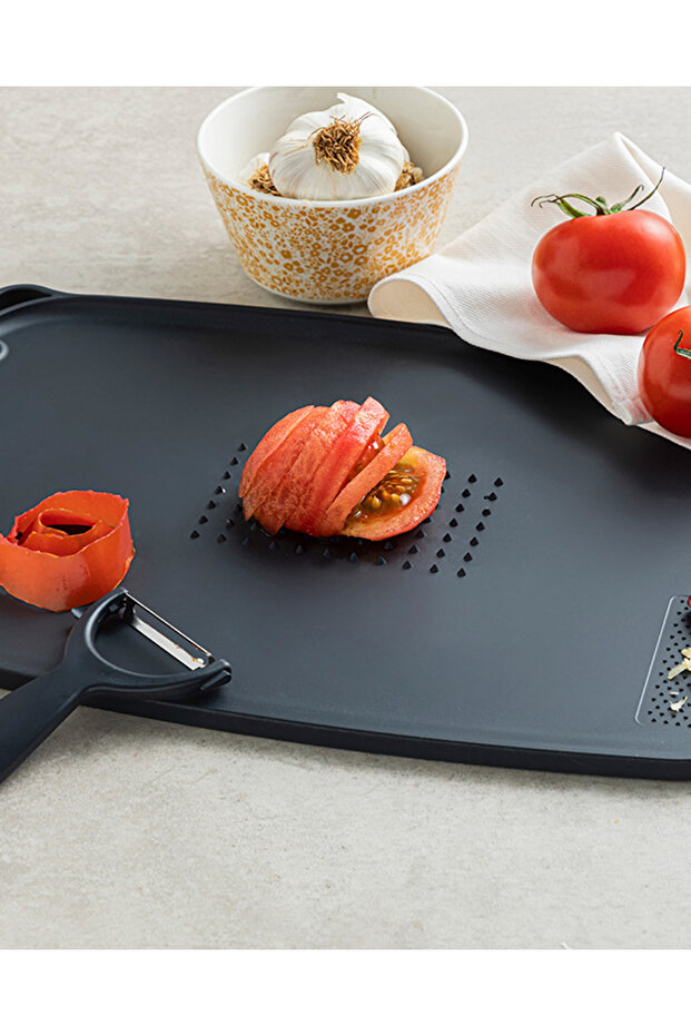 Cutting Set Plastic Cutting Board with Soyacakli Anthracite