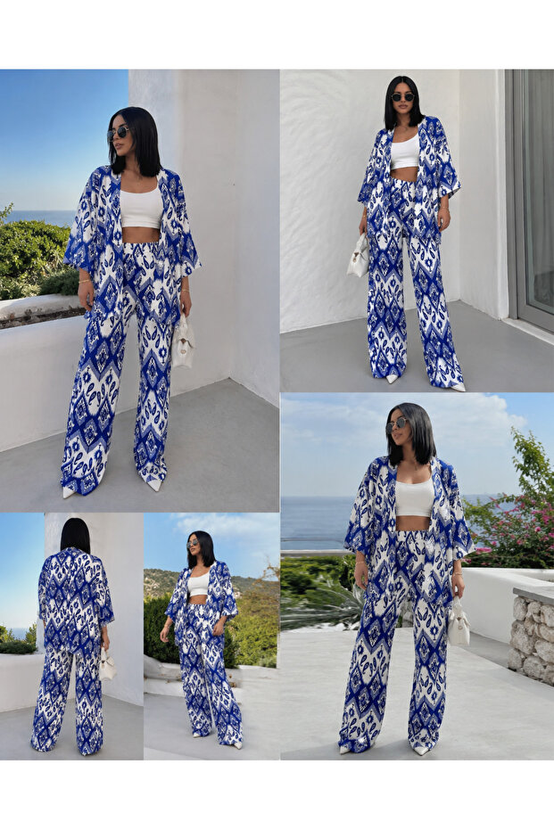 Patterned Dual Kimono Set - 5