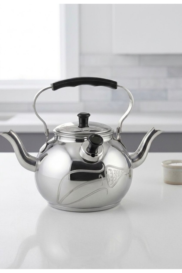 Aluminum 2.5 Liter Double Spout Double Sided Aluminum Teapot with Ottoman Figure