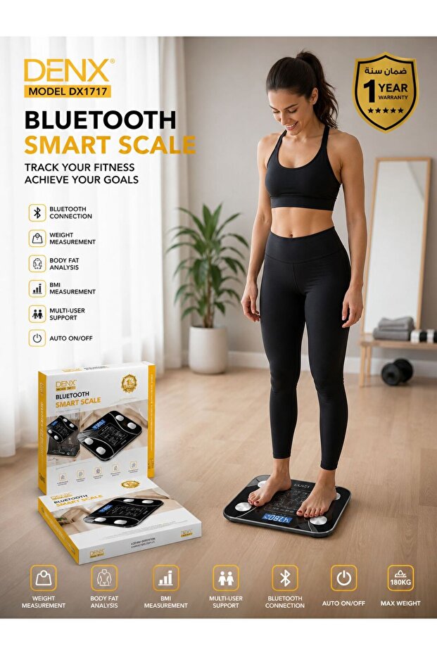 DX1717 by Smart Digital Weighing Scale with App, Bluetooth Body Weight Scale with BMI Tracking