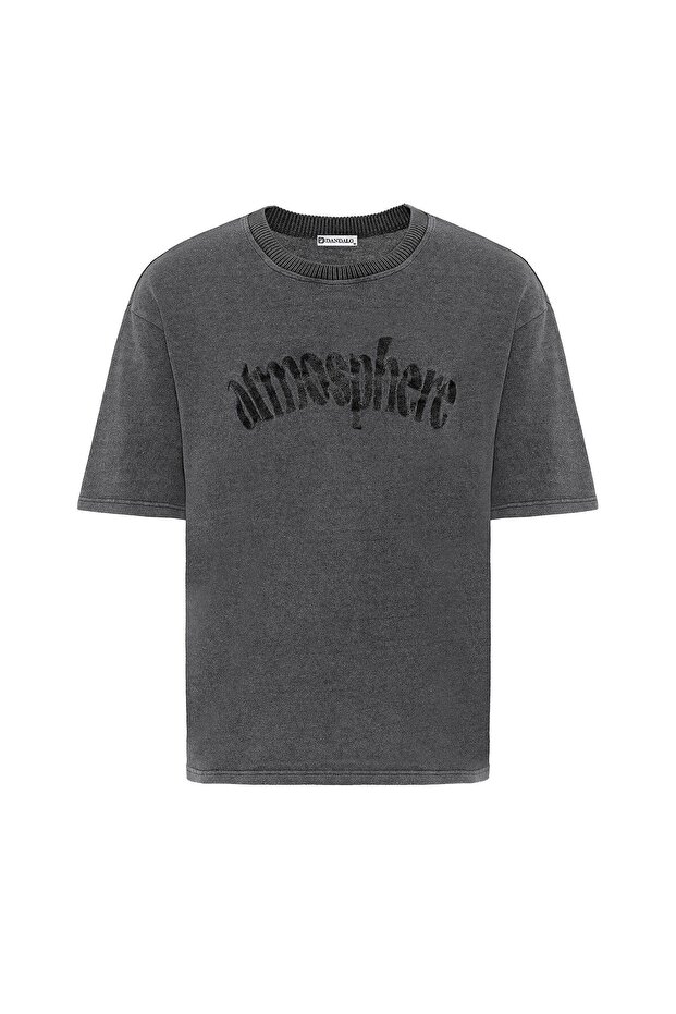 Washable oversize printed t-shirt