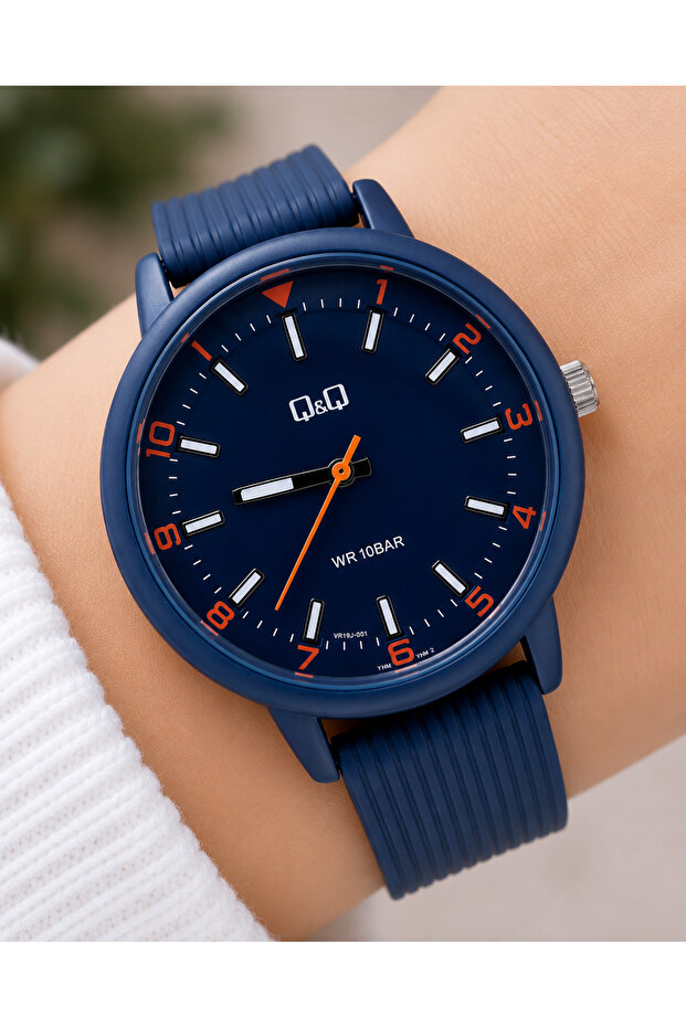 10 Atm Waterproof Silicone Strap Unisex Wristwatch with 2 Years Warranty
