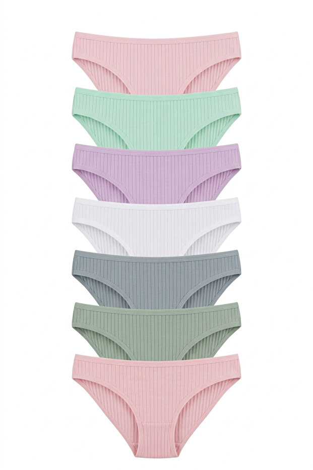 Women's Panties 7 Pack Lycra Cotton Ribbed Camisole PINK