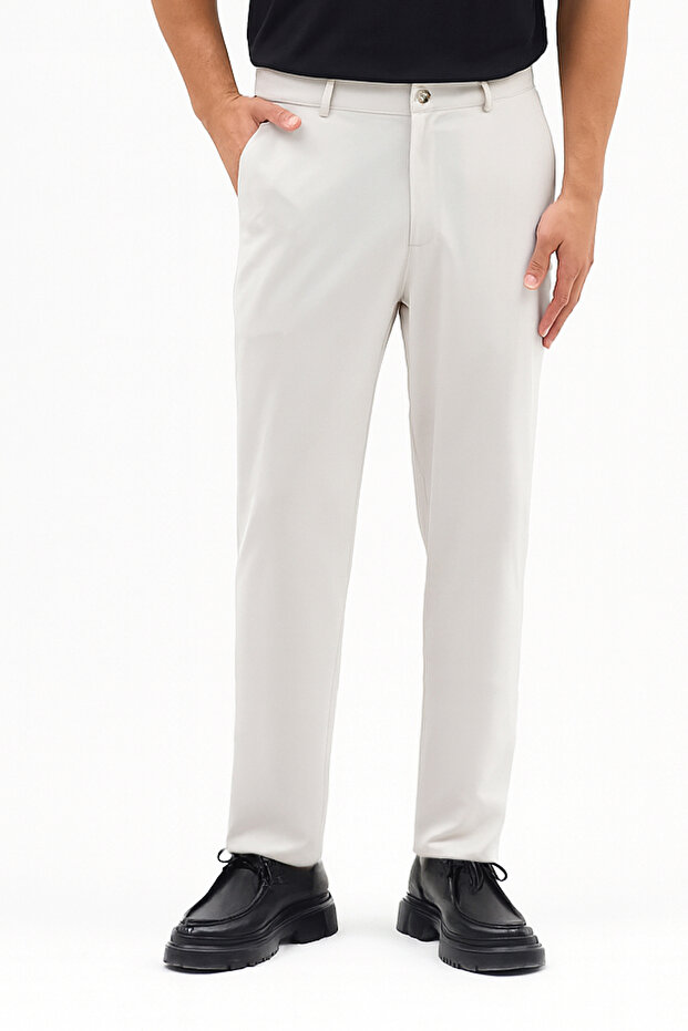 Men's Motion Stretch Fabric Relaxed Elastic Waist Jogger Pants (Summer) Light Gray M701-R0140002-03