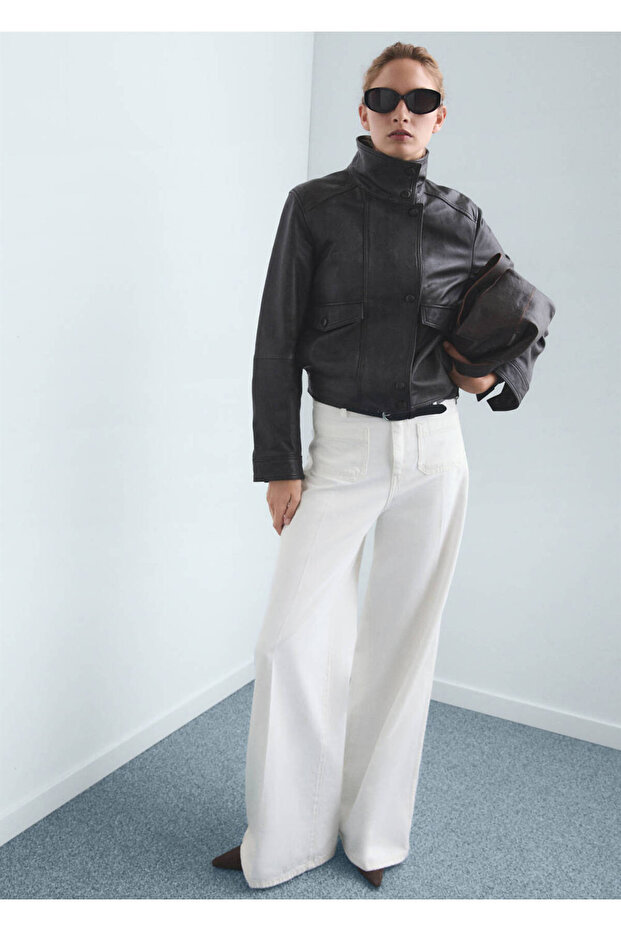 Geknöpfte Wideleg-Jeans - 7