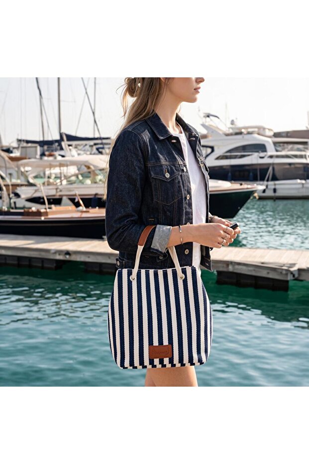 Tote Bag, Navy Blue