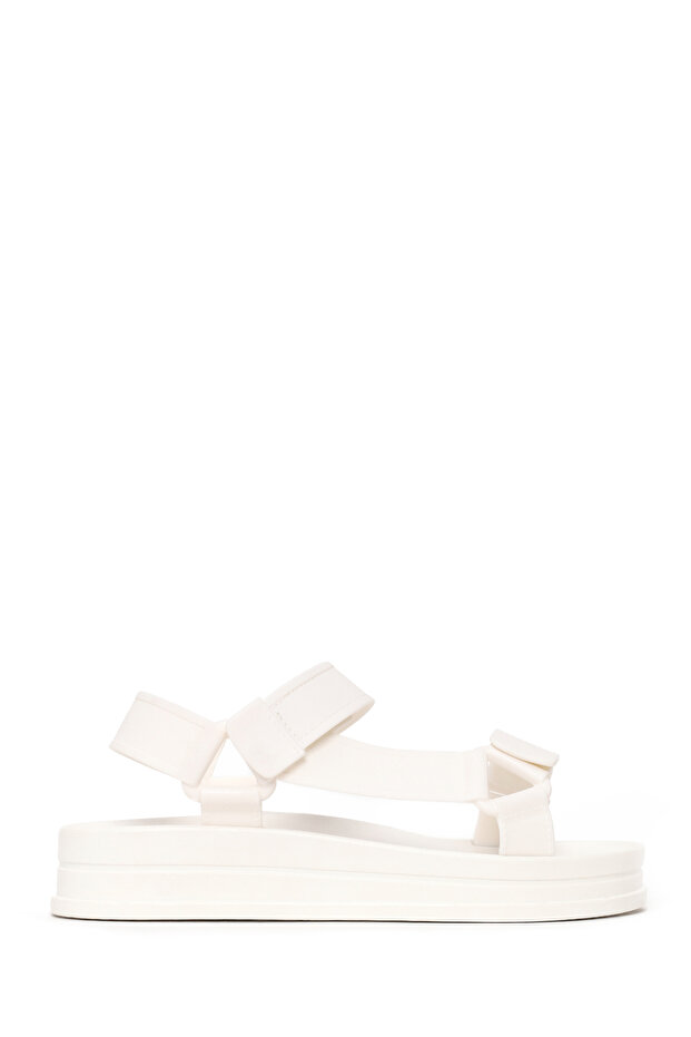 Women's White Strappy Thick-Soled Jelly Sandals 26Sfe4750Pv