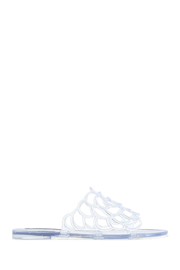 Women's Transparent Patterned Jelly Slippers 25Sfe4919Pv