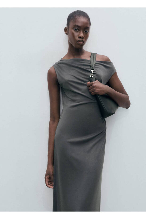 Asymmetric Pleated Dress