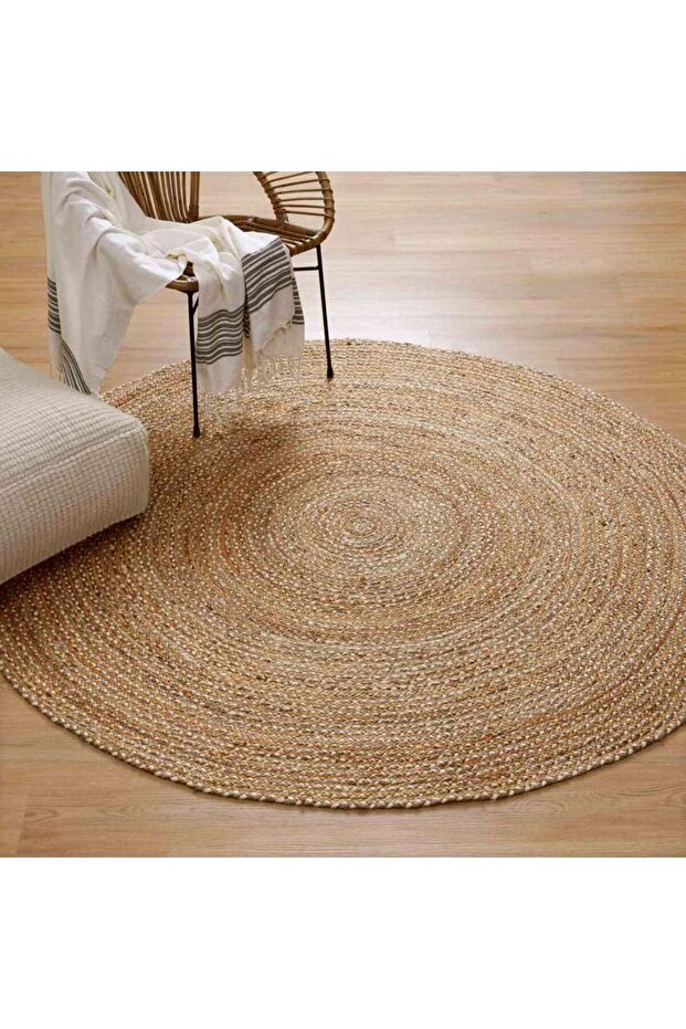 Naturalle Jute Round Rug D180Cm- Natural