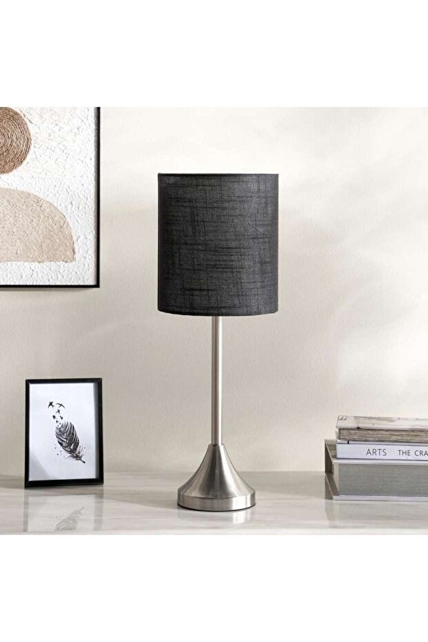 Corren E27 Metal Table Lamp 20x54cm - Satin Nickel