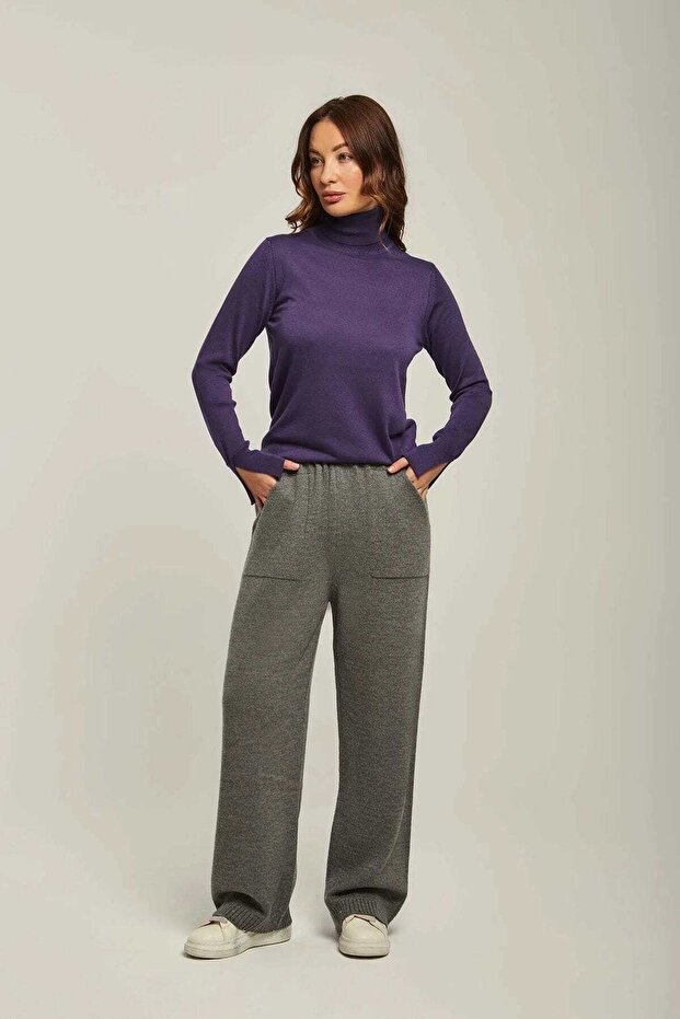 Solid Wide-Leg Pants - 2