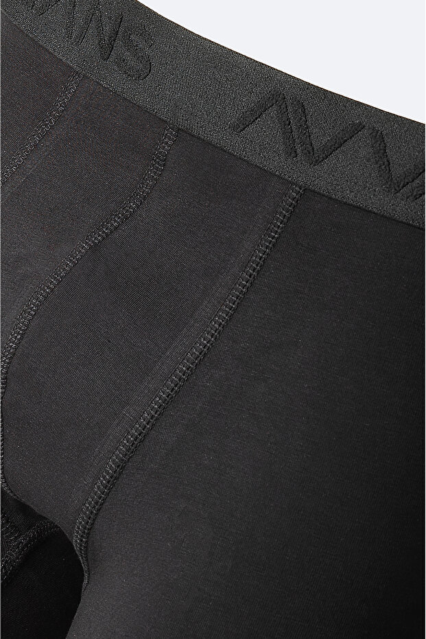 Erkek Siyah Basic Pamuklu Tekli Regular Fit Boxer B009510 - 3