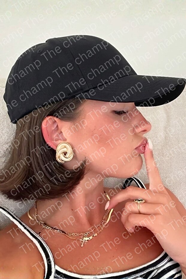 Women's Hat City Muse Cap Cocoa Line Black – Adjustable, Daily Use