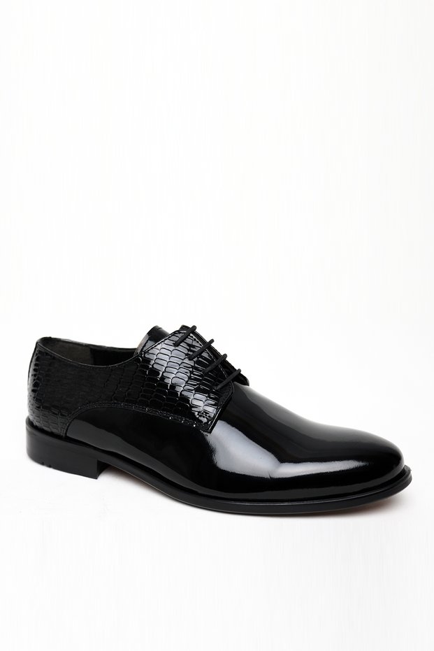 Men's Black Classic Patent Leather Neolit Sole Shoes
