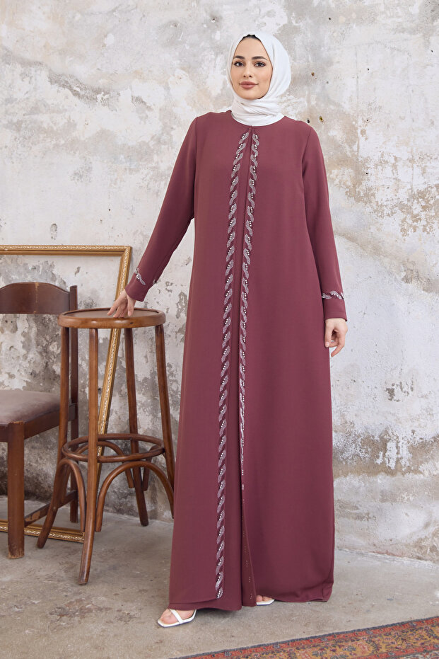 فستان سهرة لارا مقاس كبير - وردة مجففة