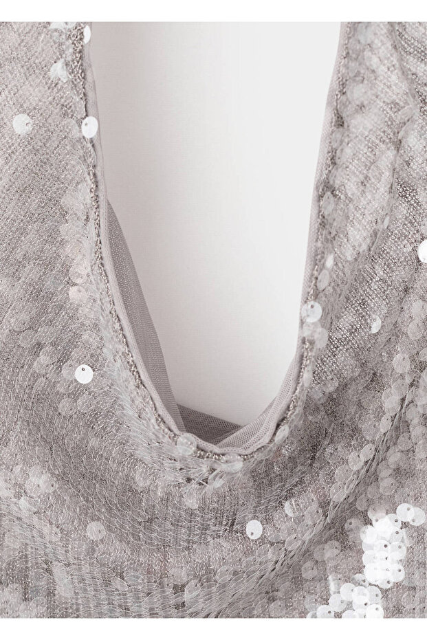 Drapeli Collar Sequined Top - 7
