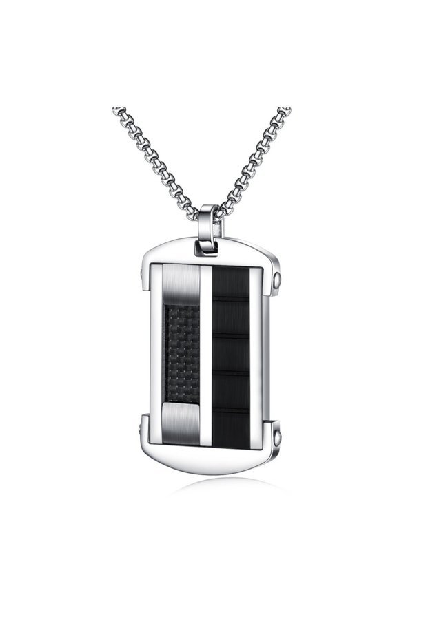 Lc.N.01329.350 Sporty Steel Metallic Color Men's Necklace