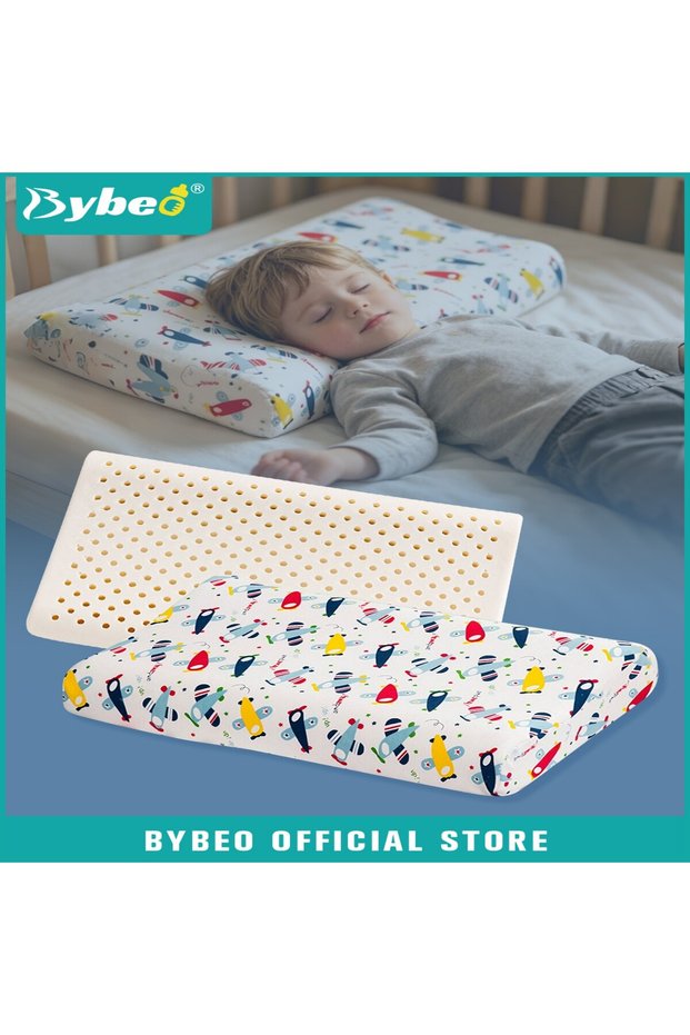 Baby Nursing Sleeping Pillow, Toddler Latex Shaping Pillow for Boys and Girls, Comfortable Breathable Lightweight Infant Head Support Pillow for Kids Infants Newborn