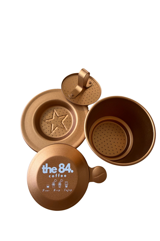 Vietnamese Phin Filter (BROWN) I Anodized Aluminum Traditional Coffee Dripper for Slow Brew, Authentic Vietnamese Coffee Maker, Reusable & Portable