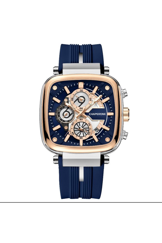 Chaperone Men's Wrist Watch Waterproof Navy Blue Color Sports