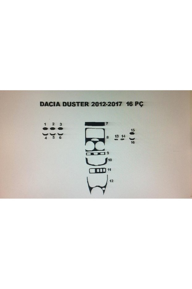 Dacia Duster 2012-2017 16 Piece Dashboard Covering (Color Walnut)