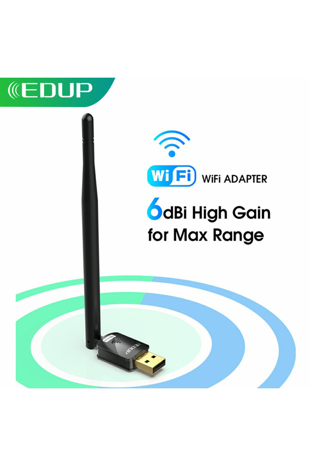محول واي فاي صغير EP-MS8551 150M EDUP MS8551 بسرعة 150 ميجابت في الثانية، مستقبل شبكة لاسلكية مع هوائي عالي الكسب 6 ديسيبل