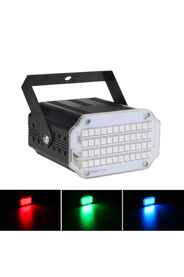 EU Plug RGB Light ALIEN 48 RGB UV LED DJ Disco Sound Activated Stage Lighting Effect Party Holiday C