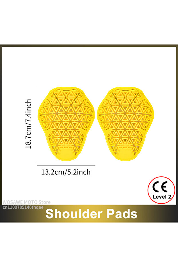 One Size Shoulder Pads WOSAWE CE Level 1/2 Motorcycle Body Protection Pad Universal Motocross Racing