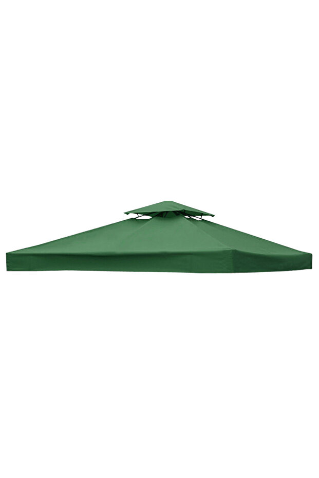 3mx3m Double Layer Green 3x3M Garden Gazebo Tent Cover Canopy Replacement Top Canopy Cover 2 Tier Ou