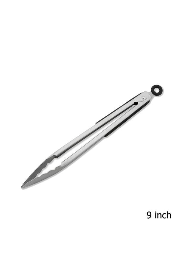 9 inch 9/12/14/16 Inch BBQ Grilling Tong With Lock Stainless Steel Salad Bread Serving Tong Non-Stic