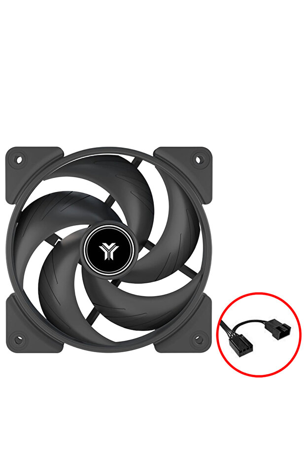 NO LED AS SHOWN 1 Black Fan JUMPEAK PB120 120mm Cooling Fan Quiet 4PIN PWM 2000RPM High Performance
